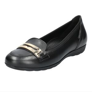 Mephisto Electra Black Leather Ballet Flat Penny Loafers‎ 9 NEW